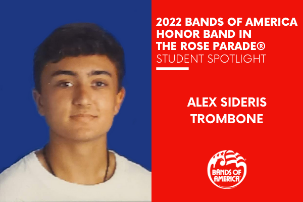 BOA Honor Band in the Rose Parade Student Spotlight: Alex Sideris