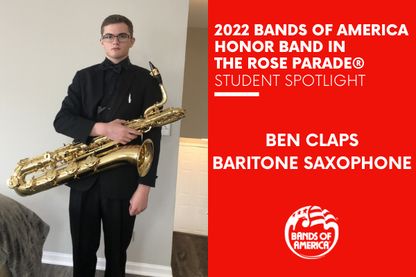 BOA Honor Band in the Rose Parade Student Spotlight: Ben Claps