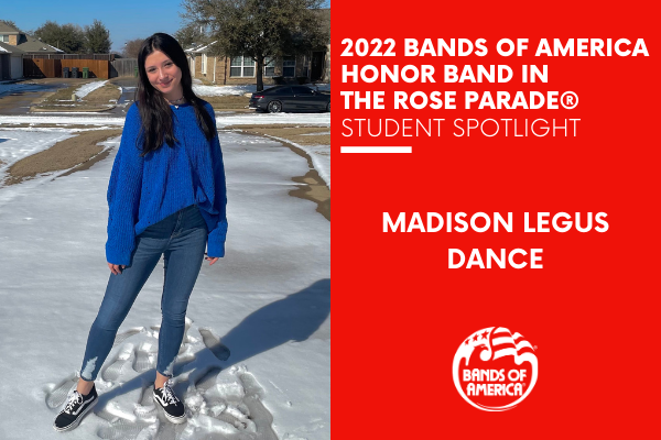 BOA Honor Band in the Rose Parade Student Spotlight: Madison Legus