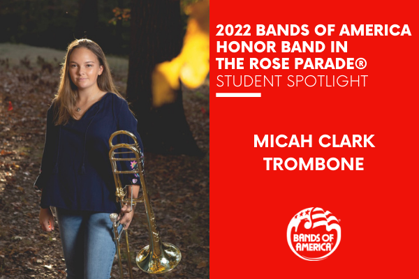 BOA Honor Band in the Rose Parade Student Spotlight: Micah Clark