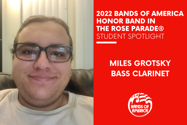 BOA Honor Band in the Rose Parade Student Spotlight: Miles Grotsky