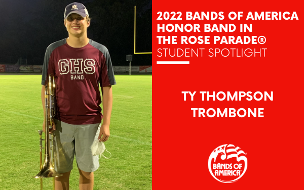 BOA Honor Band in the Rose Parade Student Spotlight: Ty Thompson