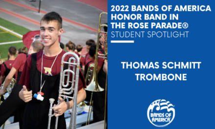 BOA Honor Band in the Rose Parade Student Spotlight: Thomas Schmitt