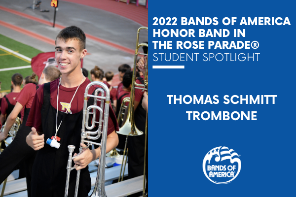 BOA Honor Band in the Rose Parade Student Spotlight: Thomas Schmitt