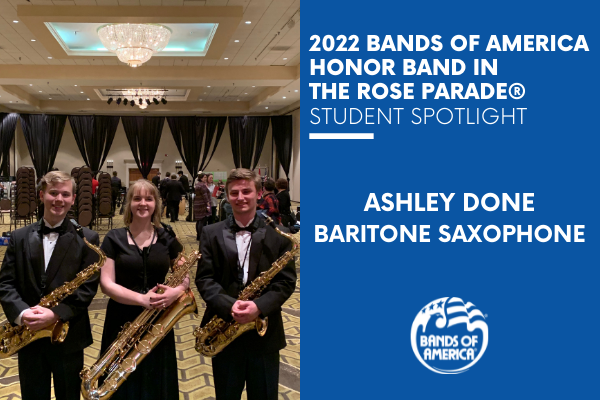 BOA Honor Band in the Rose Parade Student Spotlight: Ashley Done