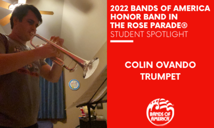 BOA Honor Band in the Rose Parade Student Spotlight: Colin Ovando