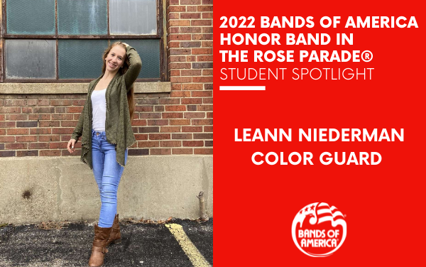 BOA Honor Band in the Rose Parade Student Spotlight: LeAnn Niederman