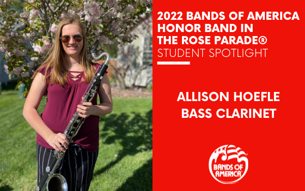BOA Honor Band in the Rose Parade Student Spotlight: Allison Hoefle