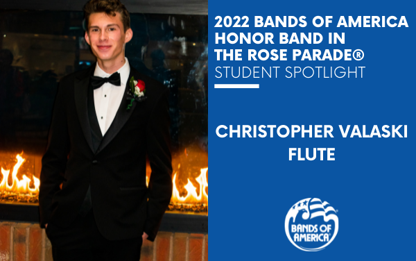 BOA Honor Band in the Rose Parade Student Spotlight: Christopher Valaski