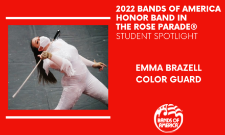 BOA Honor Band in the Rose Parade Student Spotlight: Emma Brazell