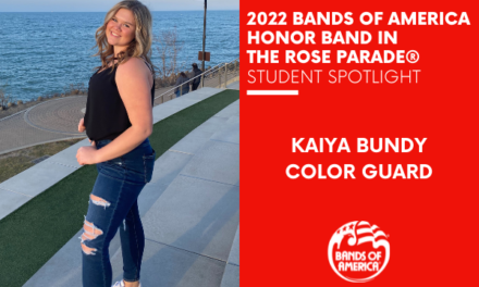BOA Honor Band in the Rose Parade Student Spotlight: Kaiya Bundy