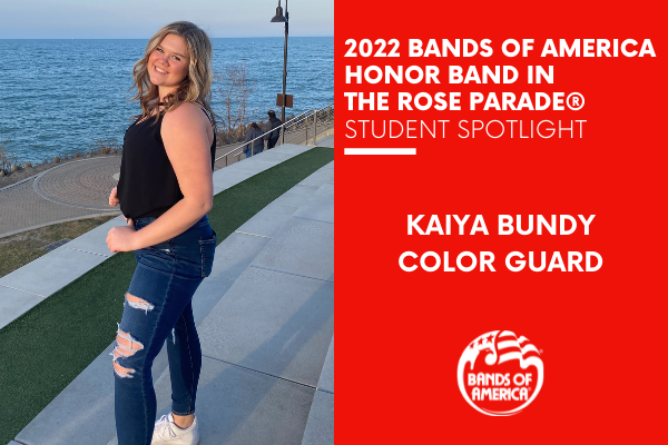 BOA Honor Band in the Rose Parade Student Spotlight: Kaiya Bundy