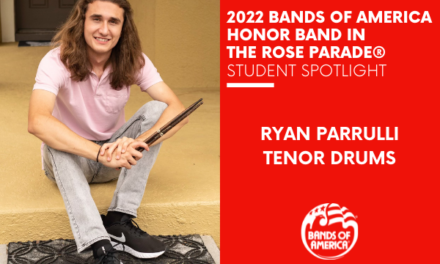 BOA Honor Band in the Rose Parade Student Spotlight: Ryan Parrulli
