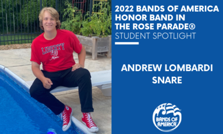 BOA Honor Band in the Rose Parade Student Spotlight: Andrew Lombardi
