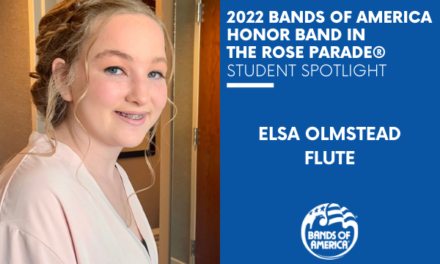 BOA Honor Band in the Rose Parade Student Spotlight: Elsa Olmstead
