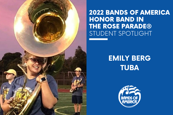 BOA Honor Band in the Rose Parade Student Spotlight: Emily Berg