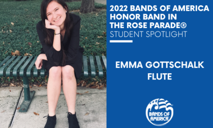 BOA Honor Band in the Rose Parade Student Spotlight: Emma Gottschalk