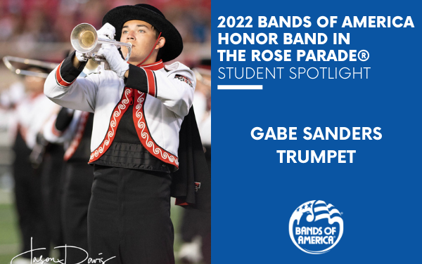 BOA Honor Band in the Rose Parade Student Spotlight: Gabe Sanders