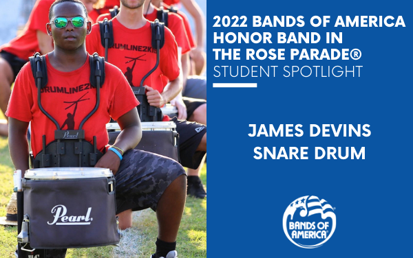 BOA Honor Band in the Rose Parade Student Spotlight: James Devins