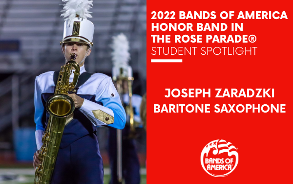 BOA Honor Band in the Rose Parade Student Spotlight: Joseph Zaradzki