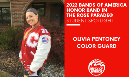 BOA Honor Band in the Rose Parade Student Spotlight: Olivia Pentoney