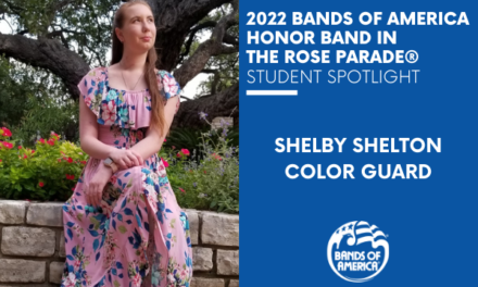 BOA Honor Band in the Rose Parade Student Spotlight: Shelby Shelton