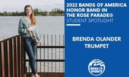 BOA Honor Band in the Rose Parade Student Spotlight: Brenda Olander