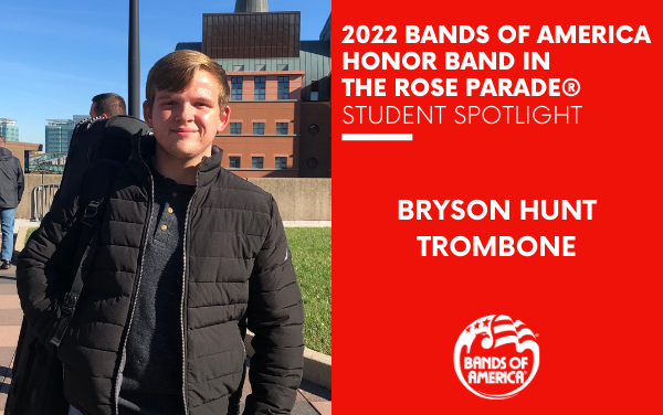 BOA Honor Band in the Rose Parade Student Spotlight: Bryson Hunt