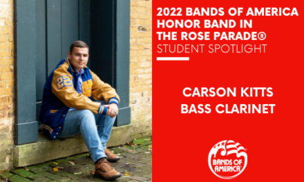 BOA Honor Band in the Rose Parade Student Spotlight: Carson Kitts