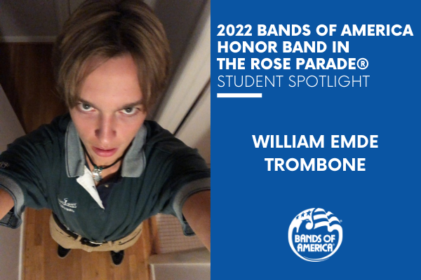 BOA Honor Band in the Rose Parade Student Spotlight: William Emde