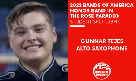 BOA Honor Band in the Rose Parade Student Spotlight: Gunnar Tejes