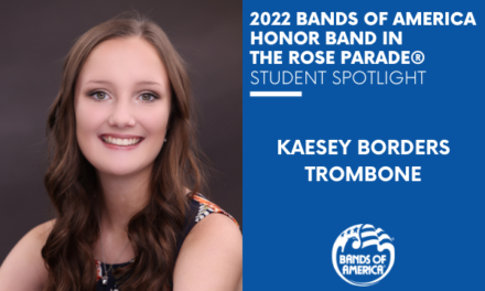 BOA Honor Band in the Rose Parade Student Spotlight: Kaesey Borders