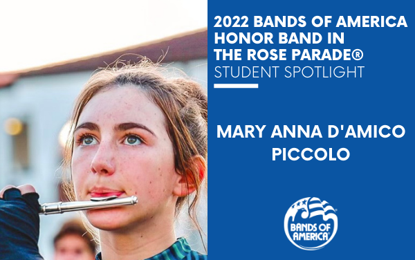 BOA Honor Band in the Rose Parade Student Spotlight: Mary Anna D’Amico