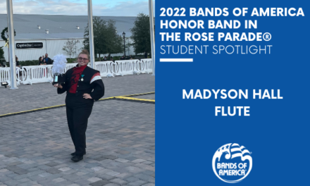 BOA Honor Band in the Rose Parade Student Spotlight: Madyson Hall