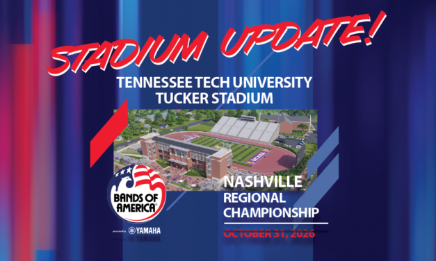 Music for All Announces Venue Change for 2026 Bands of America Nashville Regional Championship